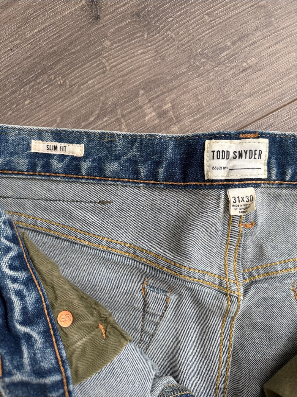 Todd Snyder Slim Fit Stretch 5 Pocket‎ Jeans Men Size 31 X 30 (actual 31 x 29.5) - Picture 3 of 3